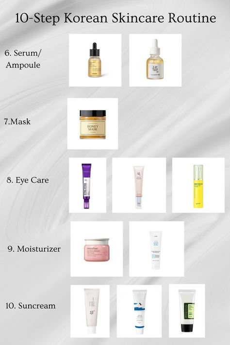 10 step Korean skincare routine