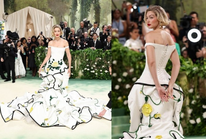 Gigi Hadid Thom Browne and Chopard Met Gala