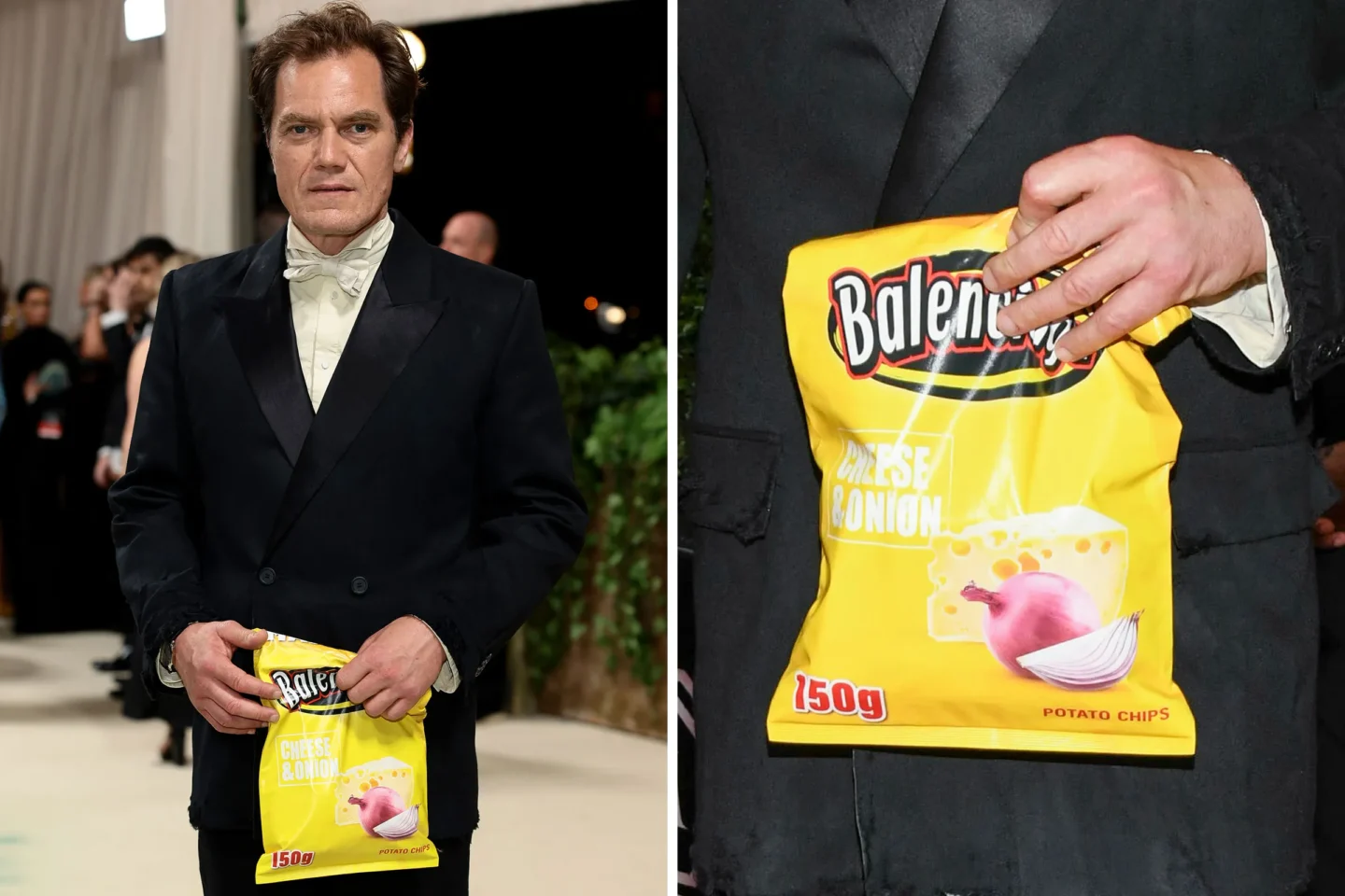 Michael Shannon's Balenciaga clutch