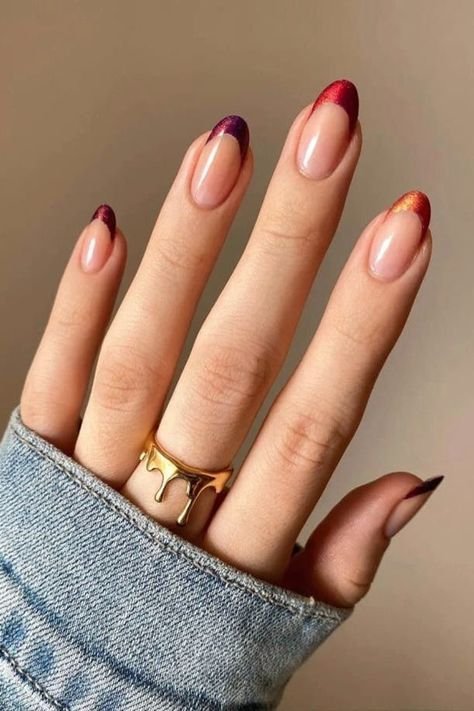 french fall nails