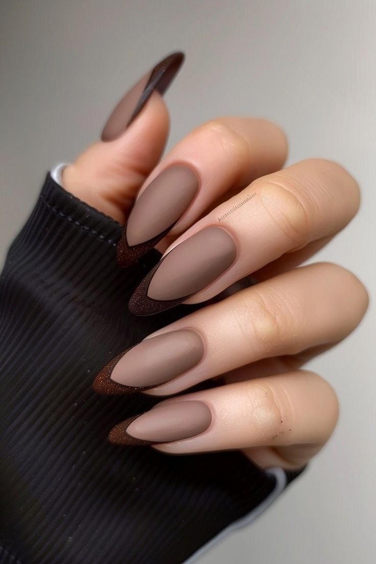 matte fall nails