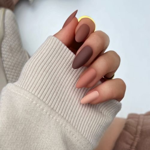 matte fall nails