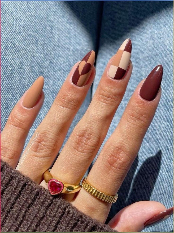 geometric fall nails