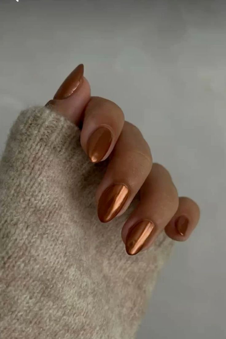 Metallic Fall nails