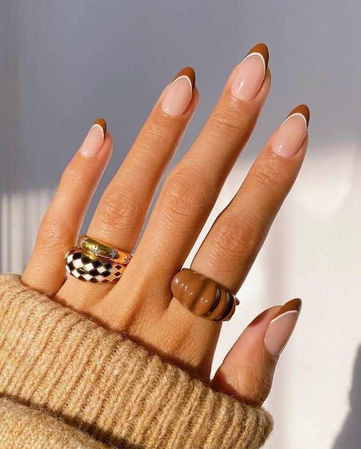 french fall nails